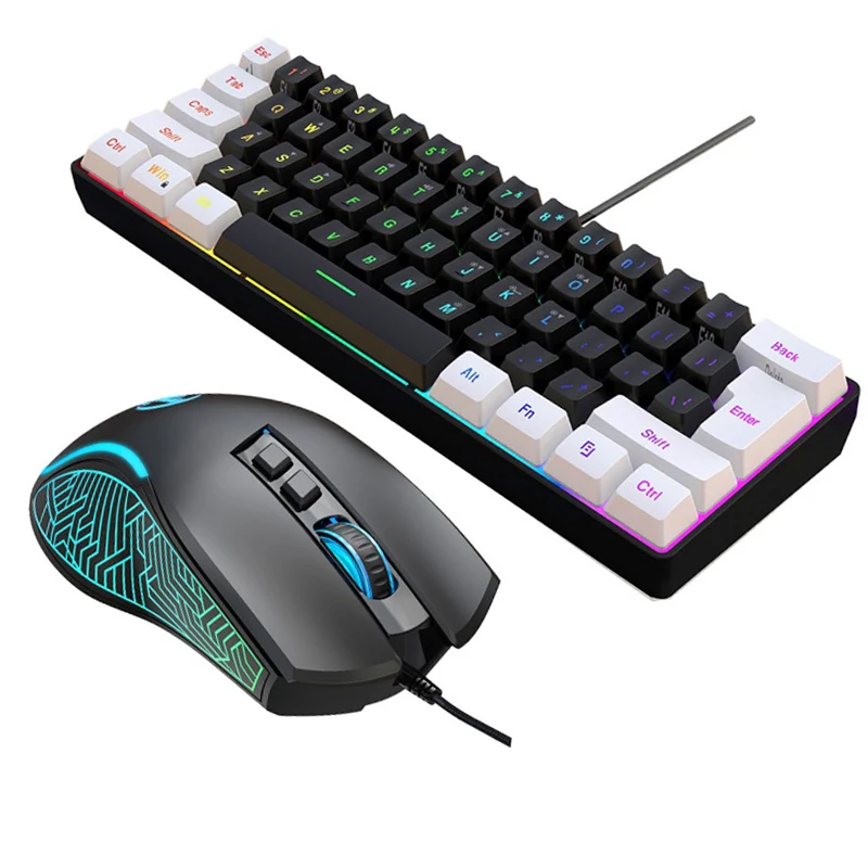 Gaming Keyboard And Mouse Combo Wireless - طقم لوحة مفاتيح وماوس للألعاب بنسبة