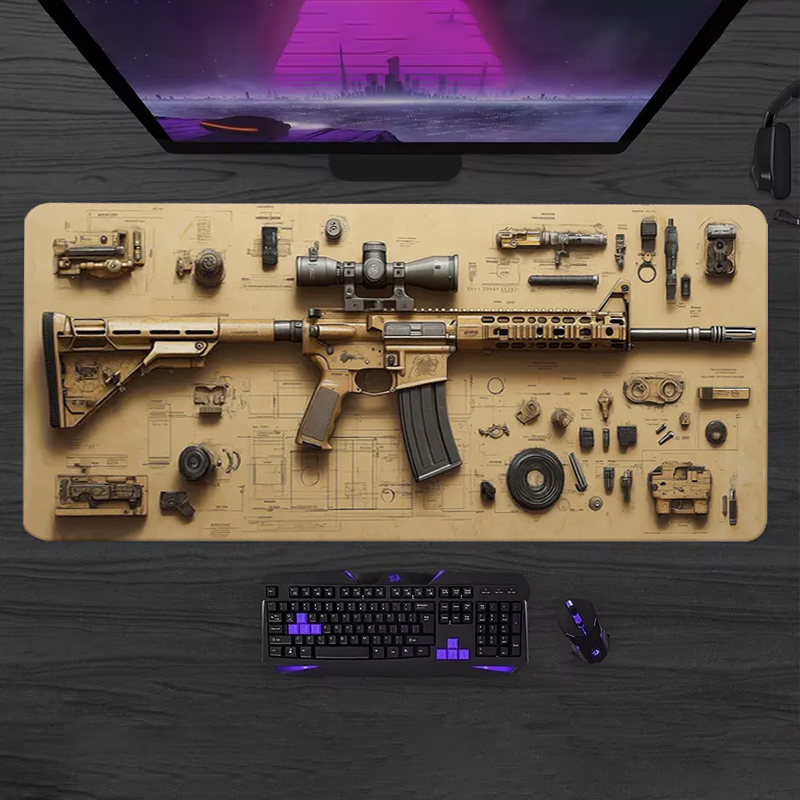 Gaming Keyboard And Mouse - لوحة ماوس ألعاب ناعمة قابلة للفك،