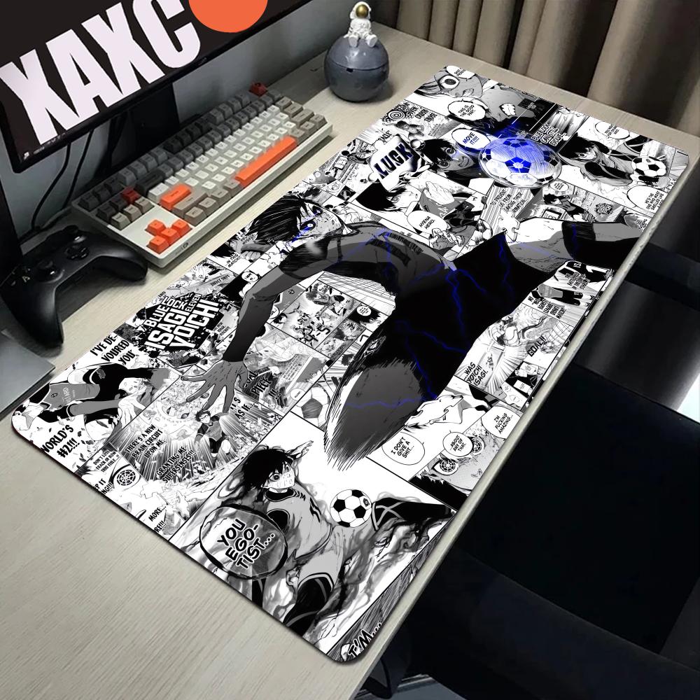 Gaming Keyboard Blue - أبيض وأسود أنيمي ماوس الوسادة PC