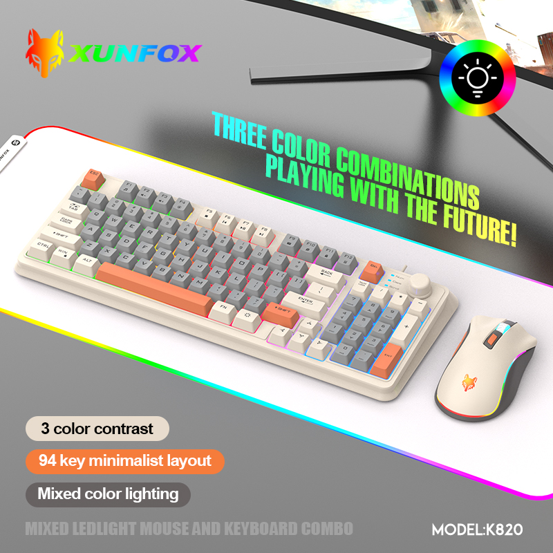 Gaming Keyboard Bundle - K820 USB السلكية لعبة لوحة المفاتيح