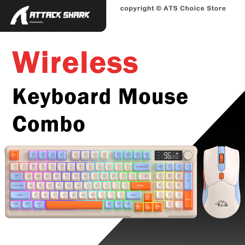 Gaming Keyboard And Mouse Combo Wireless - مجموعة لوحة مفاتيح وماوس لاسلكية FREEWOLF