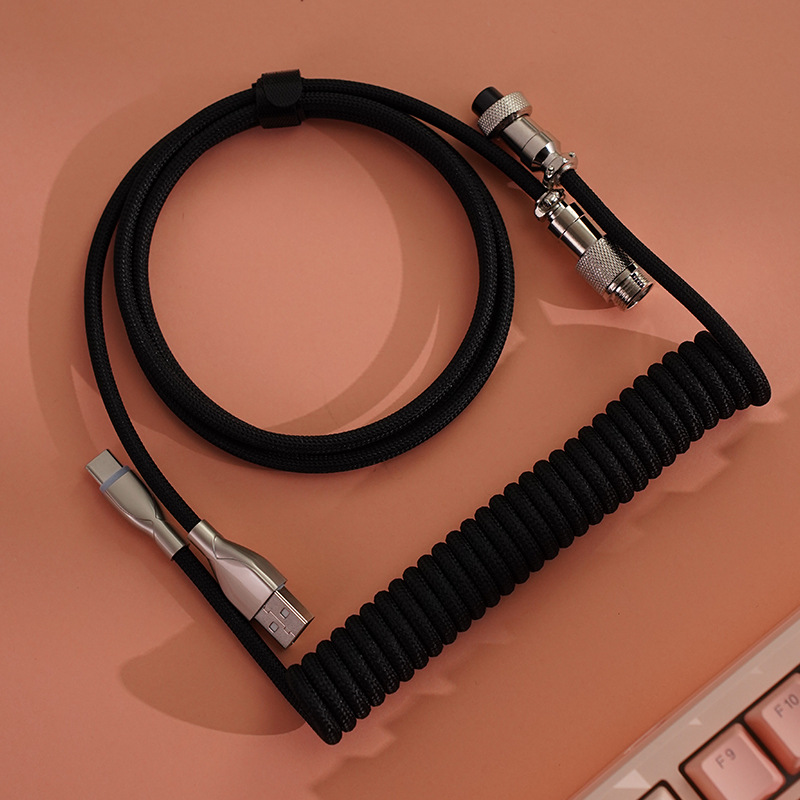 كابل USB من النوع C بتصميم حلز - مراجعة Gaming Keyboard Brand وسعره