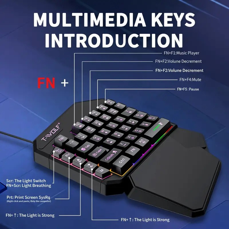 محول ألعاب محمول 2 في 1 من Foc - مراجعة Gaming Keyboard Bundle وسعره
