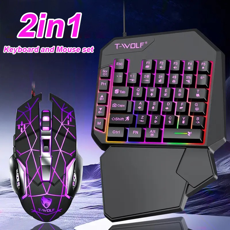 محول ألعاب محمول 2 في 1 من Foc - مراجعة Gaming Keyboard Bundle وسعره