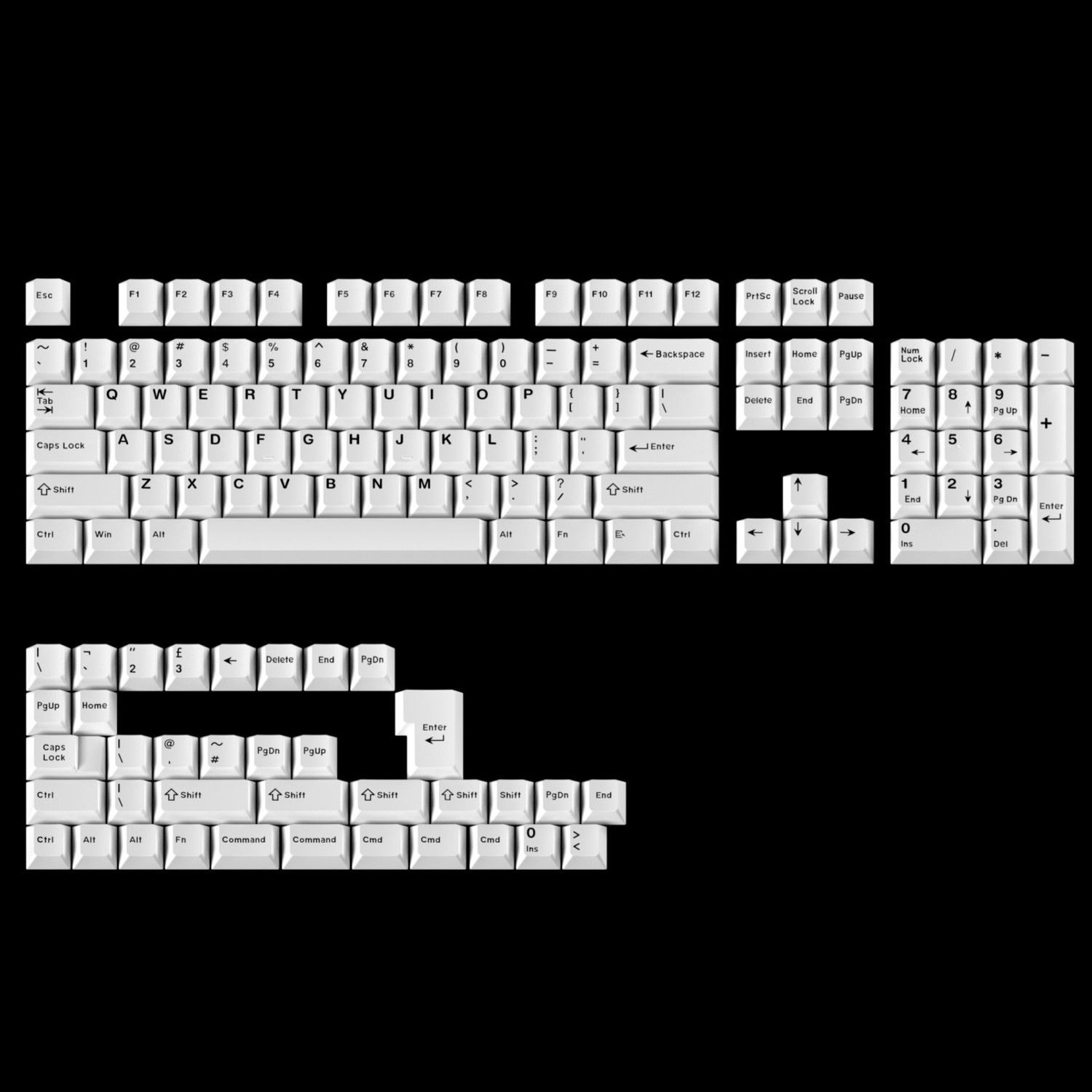 أغطية مفاتيح بيضاء نقية بتصميم - مراجعة Gaming Keyboard Bundle وسعره
