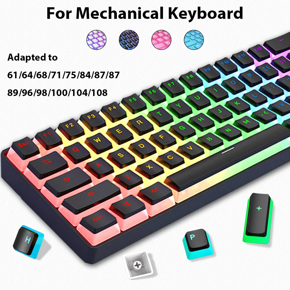129 مفتاحًا أغطية مفاتيح بودنغ - مراجعة Gaming Keyboard No Rgb وسعره